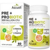 Ascuoli Probiotics bottle with 60 capsules for daily digestive support.