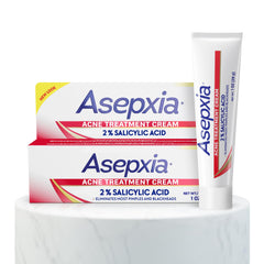 Asepxia 2% spot treatment cream in a 1 oz tube ready for precise blemish care