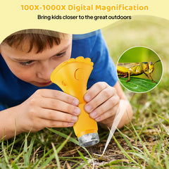 Ashfly Kids Microscope stores up to 400 photos without needing a TF card