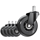 ASHGOOB 3-inch chair wheels set of 5 for smooth, quiet movement.