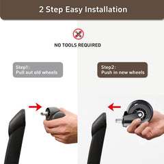 ASHGOOB non-marking PU wheels protect hardwood and laminate surfaces.