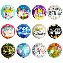 ASIYUHY Happy Birthday foil balloons pattern 01, ideal for colorful centerpieces