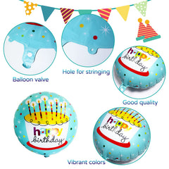 ASIYUHY Happy Birthday foil balloons pattern 04, long lasting festive accent