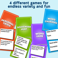 ASM GAMES kids 6+ playing word game, sparking imagination on the road.