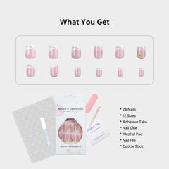 ASONRL jelly adhesive tabs pack enables quick, non-damaging nail applications.