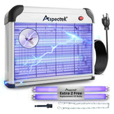 Aspectek 20W indoor bug zapper front view with UV lure and grid visible