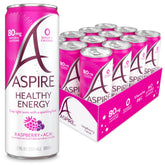 Aspire Raspberry Acai bottle delivers natural caffeine for steady energy and focus.