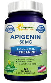 aSquared Nutrition apigenin and l-theanine bottle for restful nights