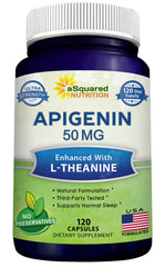 aSquared Nutrition apigenin and l-theanine bottle for restful nights
