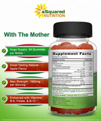 aSquared Nutrition gummies vitamin B6 B12 and folate close-up