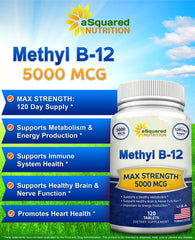 aSquared Nutrition B12 bottle for daily use and energy maintenance