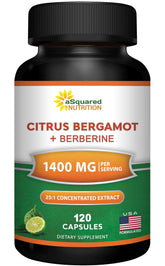 aSquared Nutrition Citrus Bergamot with Berberine bottle and capsules for daily cardiovascular wellness.