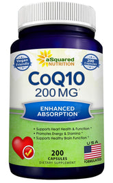 aSquared Nutrition CoQ10 bottle front with capsules suggesting antioxidant support