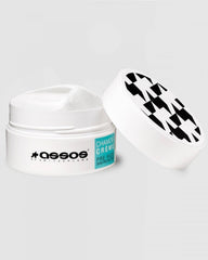 ASSOS Chamois Cream bottle pour for long rides, smooth glide.