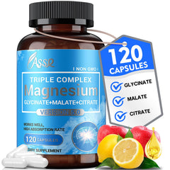 ASSR Triple Magnesium Complex bottle shown for daily magnesium support and routine use