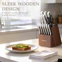 Astercook 8-inch slicing knife enables clean, even slices for roasts.