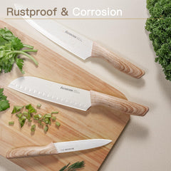 Astercook knife set 8-inch serrated bread knife for clean bread cuts