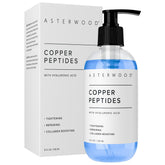 Asterwood Copper Peptides Serum bottle demonstrates fast absorption for daily use.