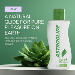 Astroglide Pure and Simple texture close-up shows silky glide.