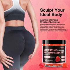 Asumtal Creatine for Women pre-workout use scene suggests steady energy during training.