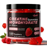 Asumtal Creatine for Women raspberry gummies bottle supports energetic workouts.