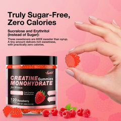 Asumtal Creatine for Women vegan sugar-free label highlights a clean, low-calorie option.