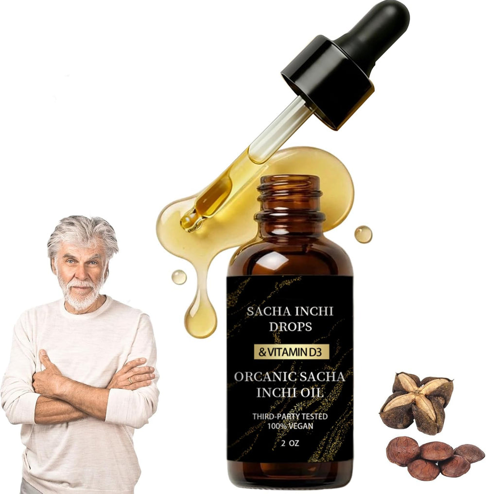 Athera Drops Organic Sacha Inchi oil bottle pour for daily use