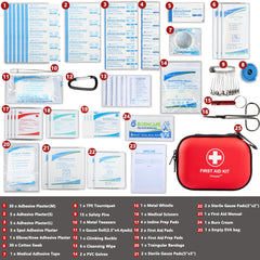 Atickyaid mini first aid kit open contents ready for emergencies
