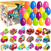 Atiger Easter egg fillers with toy inside collection; engaging construction vehicle surprises for kids.