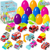 Atiger Easter eggs with pull-back vehicles inside for exciting egg hunts.