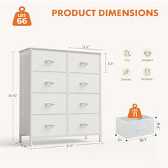Atilioo dresser metal-frame support adds durability for daily use.