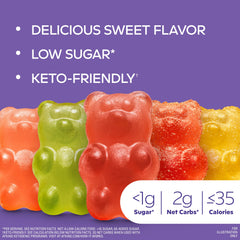 Atkins Endulge Gummy Bears sweet bears close-up highlighting chewy texture