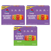 Atkins Endulge Gummy Bears Variety Pack box showcasings sweet and sour flavors for keto-friendly snacking