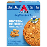 Atkins Peanut Butter High Protein Cookie packaging as a convenient keto snack.