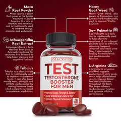 Atlantis Nutrition gummies closeup showing texture and fruity flavor for daily use.