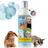 Atlantic Rush Critter Shampoo fragrance-free bottle promotes gentle cleansing for small pets.