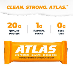 Atlas Real Food Protein Bar Ingredients Closeup, recognizable real-food ingredients.