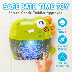 Atlasonix bubble-bath-machine-lights-music demonstrates BPA-free plastic for safe play.