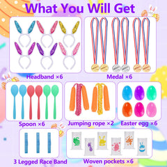 Atonofun Easter egg spoons ready for fast, friendly egg relay races.
