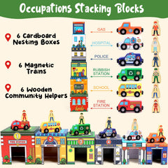 Atoylink garbage truck magnet car promotes sequencing and color sorting during play.