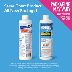 ATP KennelSol surface application demonstrating easy kennel disinfection.