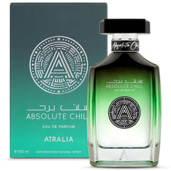 Atralia Absolute Chill bottle front view showcasing daily freshness with citrus and mint opening