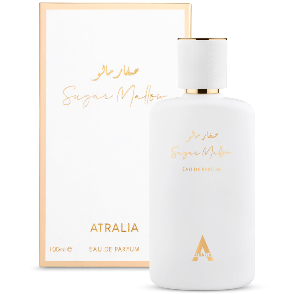 Atralia Sugar Mallow bottle on display, gift-ready packaging