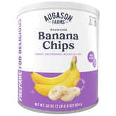 Augason Farms sweetened banana chips as a crisp snack.
