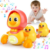 AugToy mother duck toy with lights and buttons for engaging sensory play.