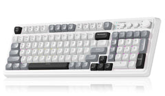 AULA 99 Wireless Keyboard close-up with RGB backlight, highlighting its ergonomic design and compact layout.