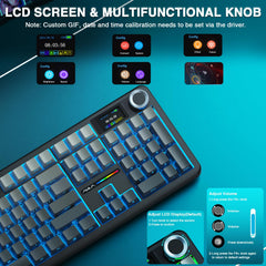 AULA F108 Pro hot-swappable base enables easy switch customization.