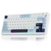 AULA F75 75-percent wireless keyboard shows compact design for small desks.