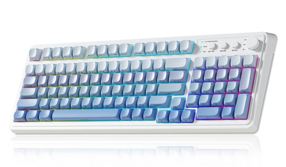 AULA S99 keyboard with cream keycaps and RGB lighting for immersive gaming.