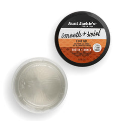 Aunt Jackie's braid and twist gel in use for defined styles.